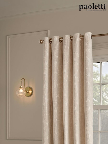 Paoletti Aurelio Chenille Lined Eyelet Curtains