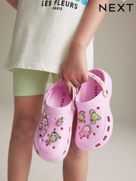 Pink Character Badge Clogs (639863) | AED42 - AED53