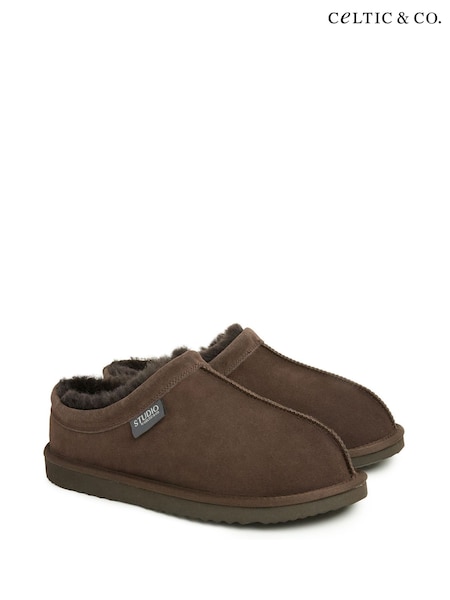 Brown - Regular Celtic & Co. Studio Clog Slippers