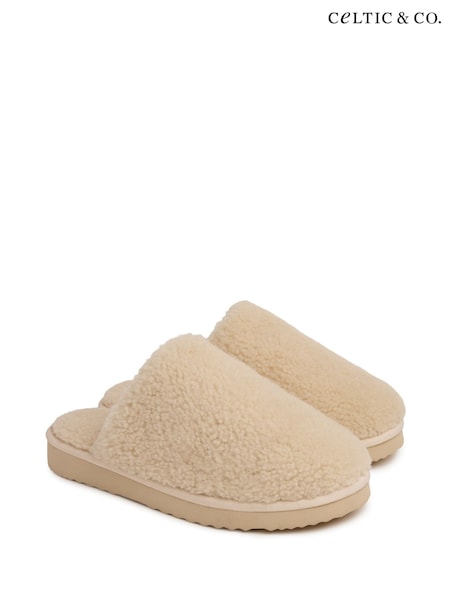Natural - Celtic & Co. Studio Teddy Mule Slippers