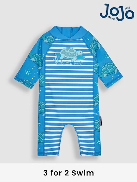 JoJo Maman Bébé Aqua Blue UPF 50 1-Piece Sun Protection Suit (640523) | €40