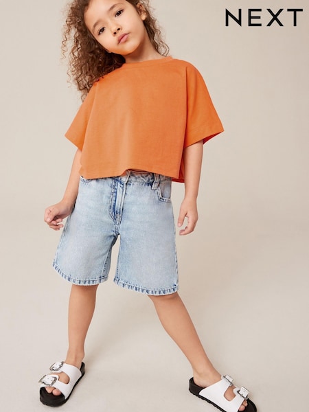 Oranžna - 100% Cotton Boxy T-Shirt (3-16yrs) (640645) | € 3 - € 6