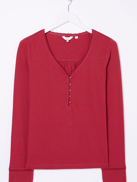 FatFace Red Livvy Henley Top (641532) | €17.50