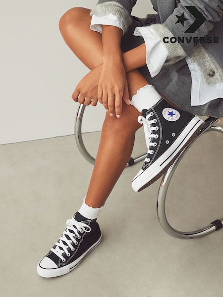 Converse Black/White Standard Fit Chuck Taylor All Star High Trainers (641714) | 322 QAR