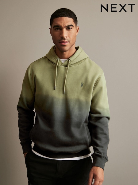 Kaki zelena - Dip Dye Ombre Hoodie (641754) | € 0