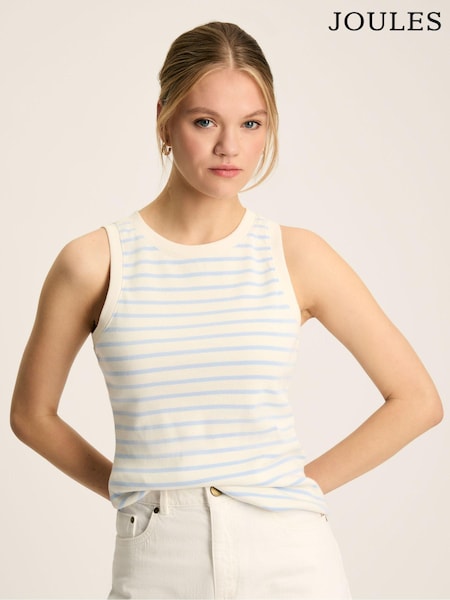 Joules Harbour Cream & Blue Striped Jersey Vest (642006) | €20