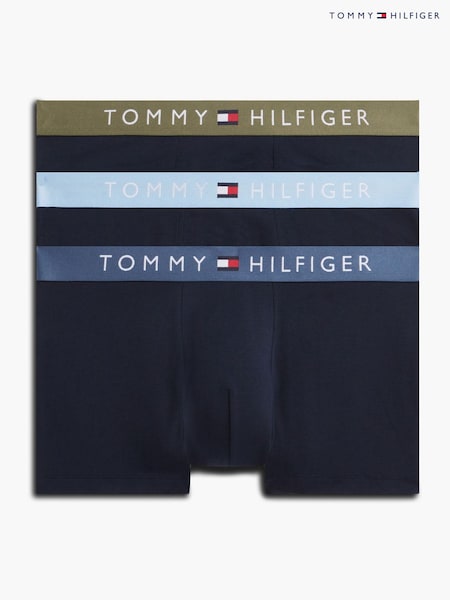 Žalia - Regular Tommy Hilfiger Th Original Logo Waistband Trunks 3-pack
