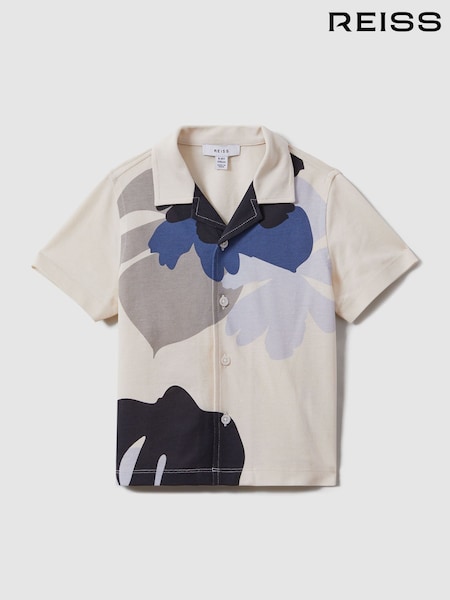 Reiss Parc Mercerised Cotton Cuban Collar Shirt (642461) | 330 LEI