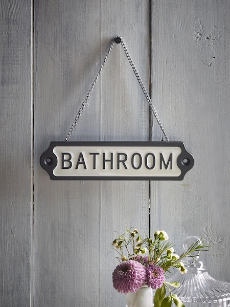 Black/White Bathroom Hanging Sign (642722) | €5