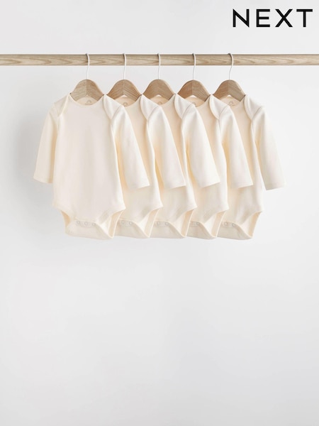Crema - Essential Baby Long Sleeve Bodysuits 5 Pack (642730) | 12 € - 15 €
