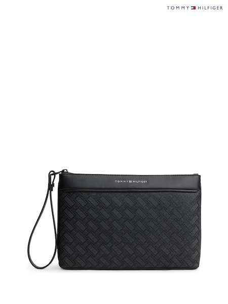 črna - Regular Tommy Hilfiger Modern Textured Flag Pouch