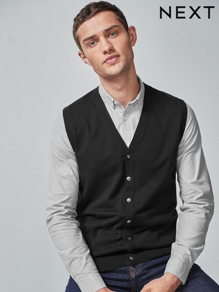 Noir - Cardigan ordinaire sans manches (642873) | € 8