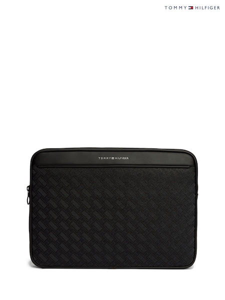 Black - Regular Tommy Hilfiger Modern Embossed Flag Laptop Bag