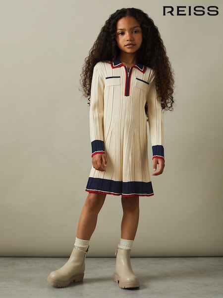 Reiss Annie Ribbed Colourblock Mini Dress (643322) | ‏51 ر.ع.‏