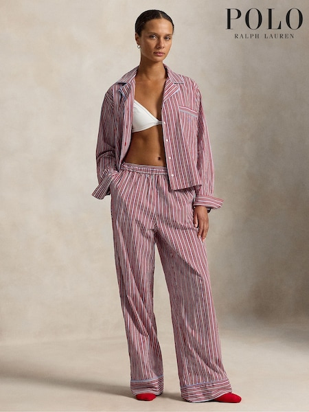 레드 - Polo Ralph Lauren Cotton Long Sleeve Pyjamas Set