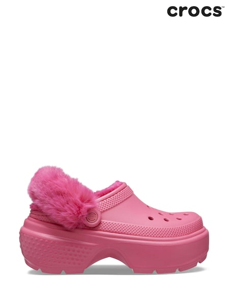 Crocs Pink Stomp Lined Winter Clogs (643914) | €57