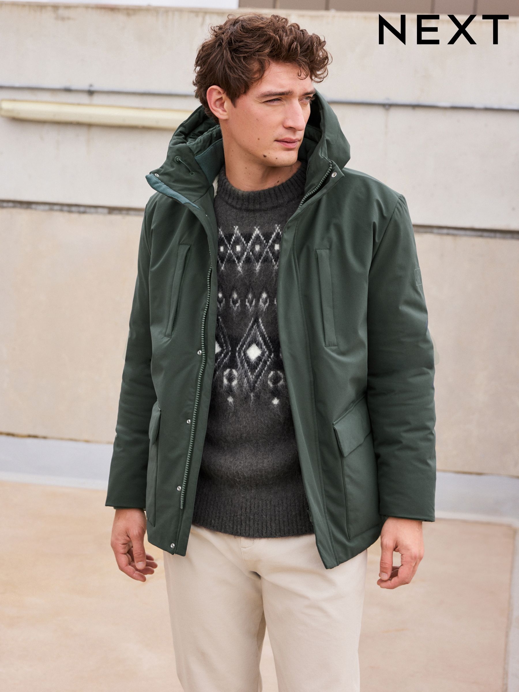 Small mens parka coats on sale