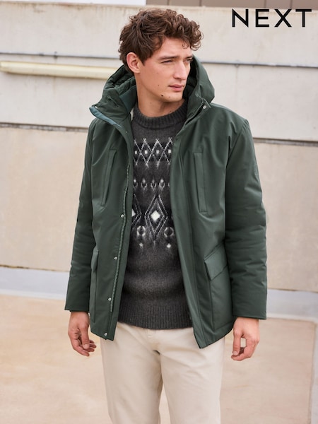 Borg Lined Shower Resistant Hooded Parka Jacket (644073) | ‏186 د.إ.‏