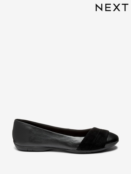 Schwarz - Forever Comfort® Leather Wrap Ballerina Shoes (644270) | 14 €