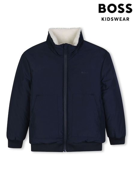 Крем - Boss Reversible Puffer Jacket
