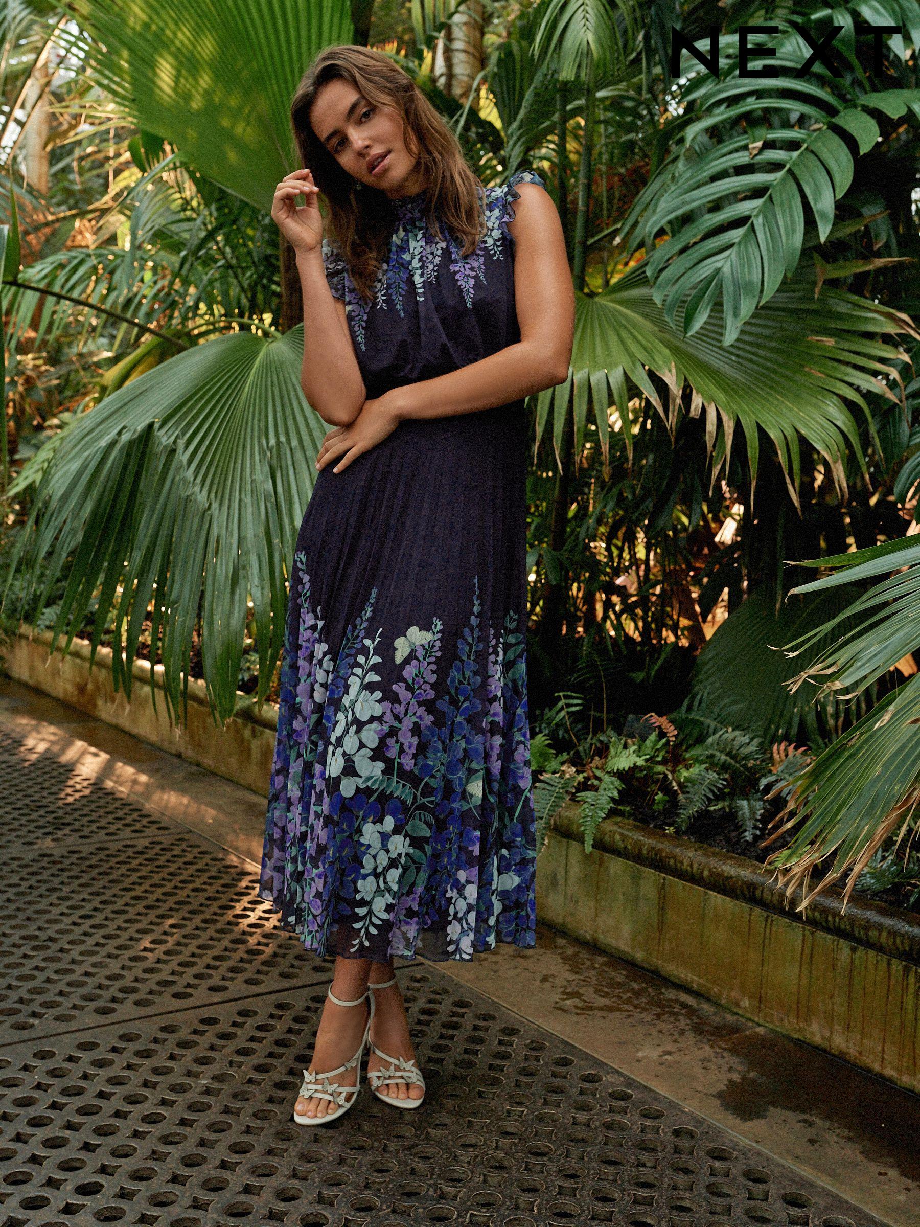 Pleated Sleeveless Wedding Guest Dresses Next Luxembourg