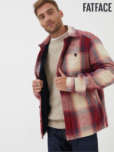 Fat Face Red Boulby Check Overshirt (644569) | €56