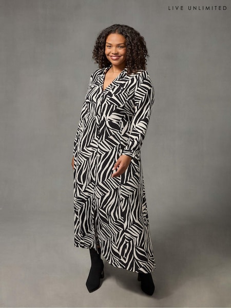 Live Unlimited Curve Linear Print Shirt Dress (644604) | €53
