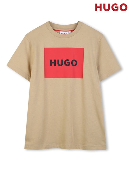 Cream - Hugo logotipa īsroku T-krekls