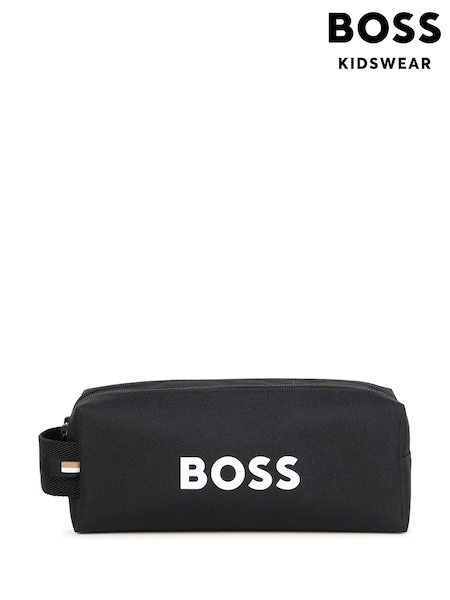 Black - Boss Pencil Case In Canvas