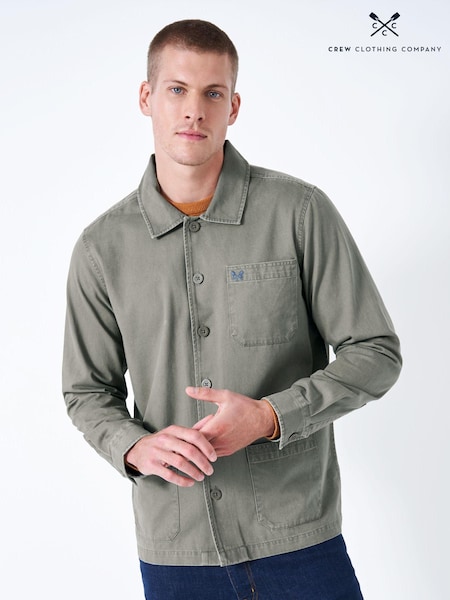 Crew Clothing Grey Jenson 100% Cotton Overshirt Coat Jacket (644669) | €46