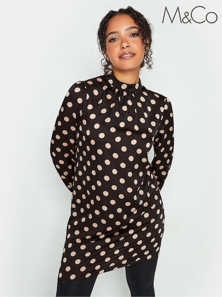 M&Co Black High Neck Tie Tunic (644729) | € 18