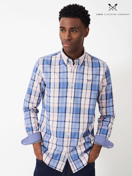 Crew Clothing Multi Marshall Brushed 100% Cotton Check Slim Fit Shirt (644739) | AED189