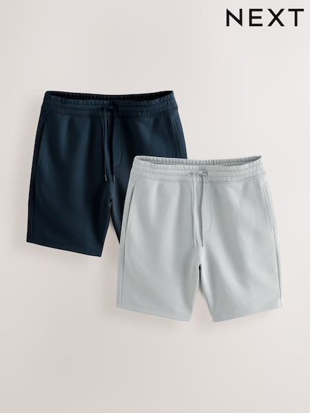 Navy And Grey Soft Fabric Jersey Shorts 2 Pack (644946) | €17