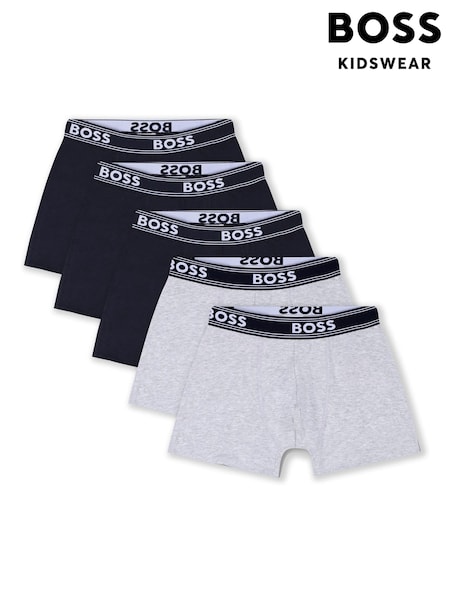 Blue - Boss Boxers Pack Of 5