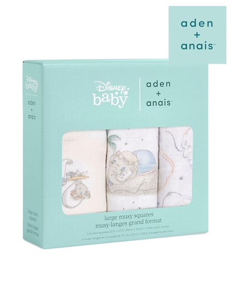 aden + anais My Darling Dumbo 100% Cotton Muslin Squares 3 Pack (644962) | OMR13