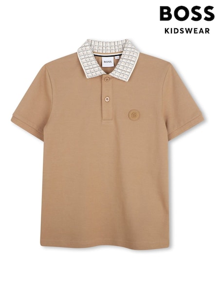 Brown - Boss Short-sleeved Polo Shirt
