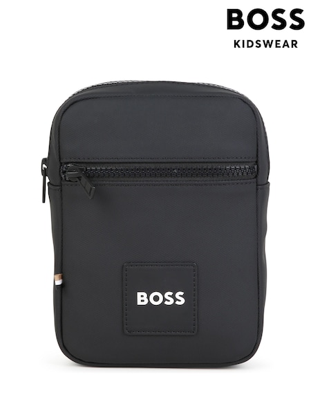 Svart - Boss Messenger Bag In Matt Coated Fabric