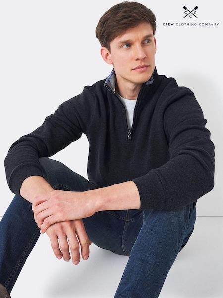 黑色 - Crew Clothing Classic Quarter Zip Sweatshirt (645168) | NT$3,030