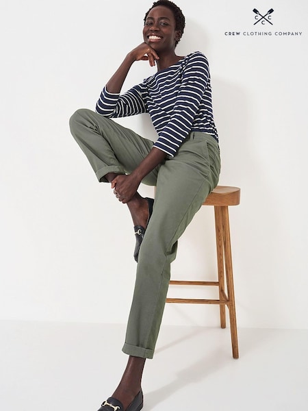 Crew Clothing Green Salcombe Chino Trousers (645205) | €30