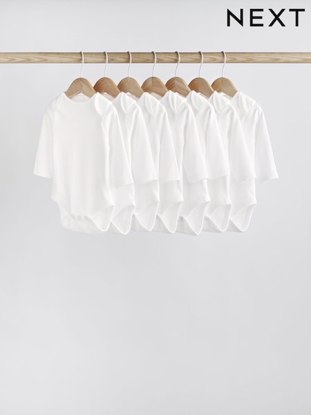 Blanco - Essential Baby Long Sleeve Bodysuits (645262) | 17 € - 19 €