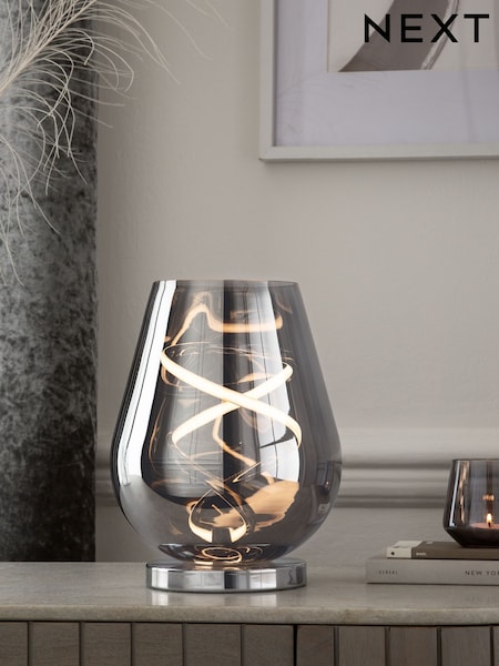 Smoke Grey Helix LED Table Lamp (645353) | €99