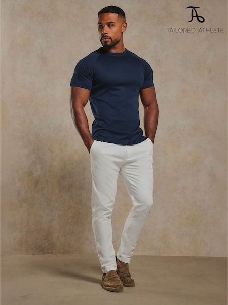 Blue - Regular Tailored Athlete Muscle Fit Mercerised T-shirt