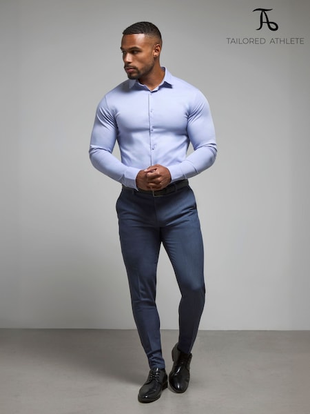 Violets - Regular Tailored Athlete Muscle Fit Essential Dress Shirt
