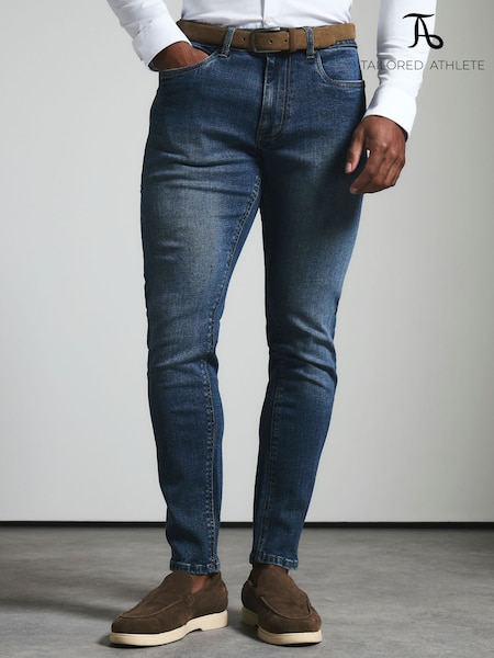 Azul - Regular Tailored Athlete Muscle Fit Stretch Jeans