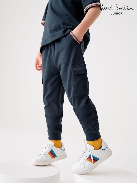 Paul Smith Junior Boys Navy Artist Stripe Cargo Joggers (646251) | €79