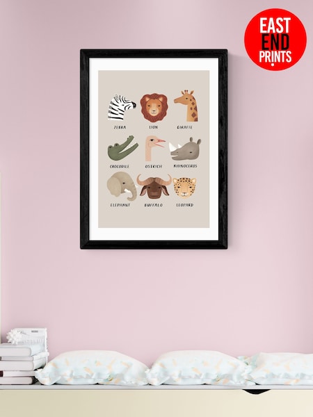 East End Prints Animal Safari In Stone Wall Art Print By Kid Of The Village