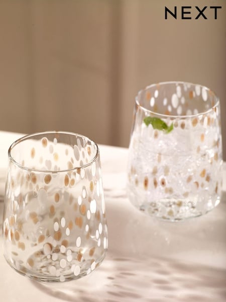 Set of 2 Confetti Tumbler Glasses (647041) | ‏65 د.إ.‏