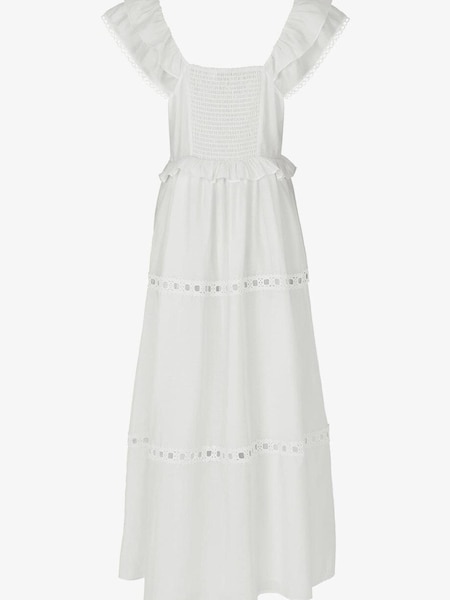 Mint Velvet White Lace Trim Maxi Dress (647154) | €79