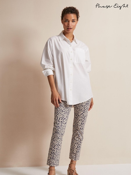 Phase Eight Grey Carmella Printed Straight Leg Trousers (647294) | €50