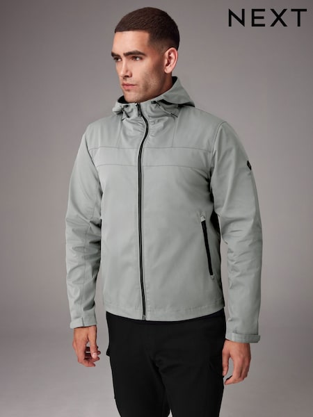 Grey Hooded Shower Resistant Jacket (647402) | €13